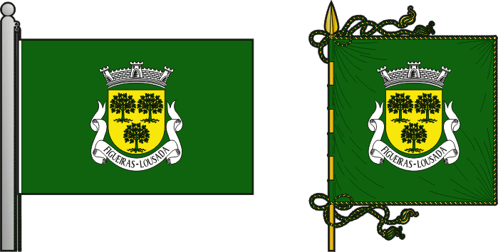 Bandeira e estandarte da antiga freguesia de Figueiras - Figueiras former civil parish, flag and banner Bandeira e estandarte da antiga freguesia de Figueiras - Figueiras former civil parish, flag and banner