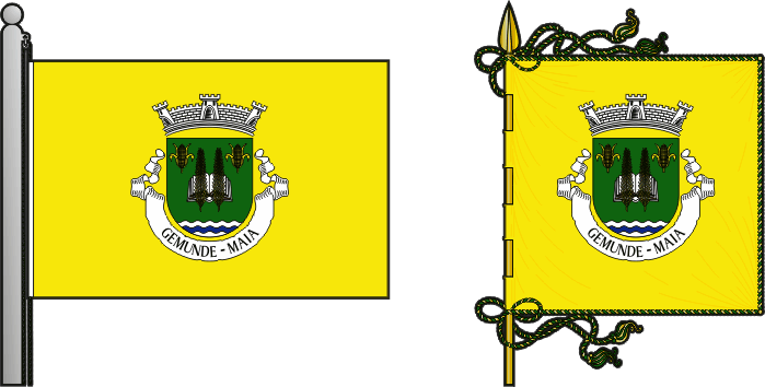 Bandeira e estandarte da antiga freguesia de Gemunde - Gemunde former civil parish, flag and banner Bandeira e estandarte da antiga freguesia de Gemunde - Gemunde former civil parish, flag and banner