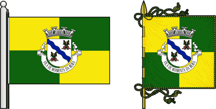 Bandeira e estandarte do Município de Moimenta da Beira - Moimenta da Beira municipal flag and banner