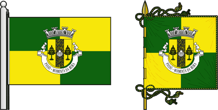 Bandeira e estandarte da freguesia de Passô - Passô civil parish, flag and banner Bandeira e estandarte da freguesia de Passô - Passô civil parish, flag and banner