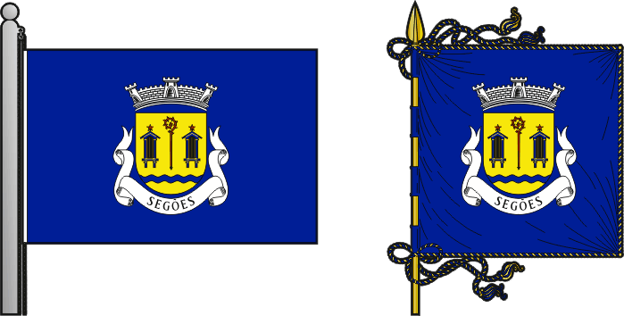 Bandeira e estandarte da antiga freguesia de Segões - Segões former civil parish, flag and banner Bandeira e estandarte da antiga freguesia de Segões - Segões former civil parish, flag and banner