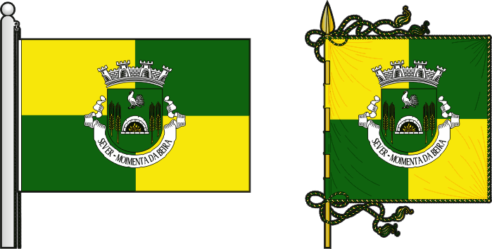Bandeira e estandarte da freguesia de Sever - Sever civil parish, flag and banner