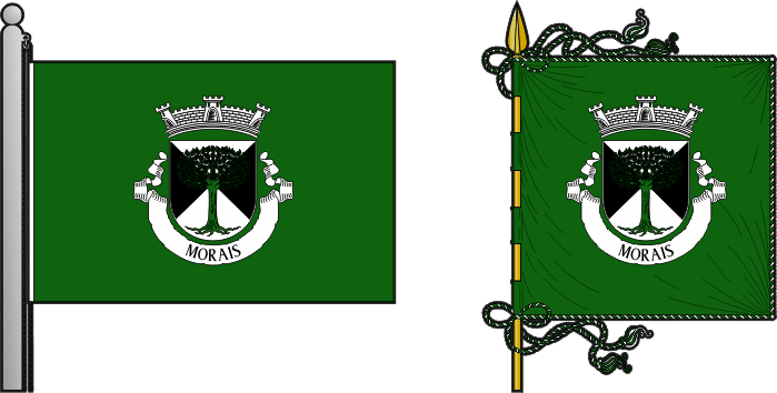 Bandeira e estandarte da freguesia de Morais - Morais civil parish, flag and banner Bandeira e estandarte da freguesia de Morais - Morais civil parish, flag and banner