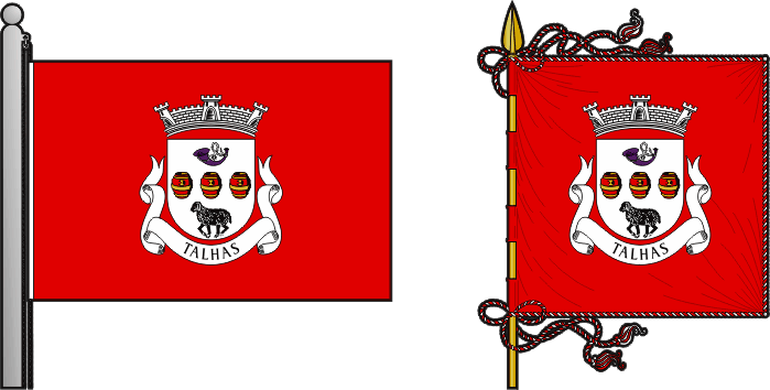 Bandeira e estandarte da freguesia de Talhas - Talhas civil parish, flag and banner