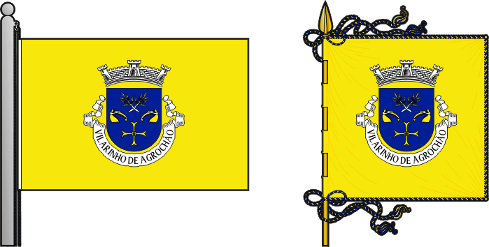 Bandeira e estandarte da freguesia de Vilarinho de Agrochão - Vilarinho de Agrochão civil parish, flag and banner Bandeira e estandarte da freguesia de Vilarinho de Agrochão - Vilarinho de Agrochão civil parish, flag and banner