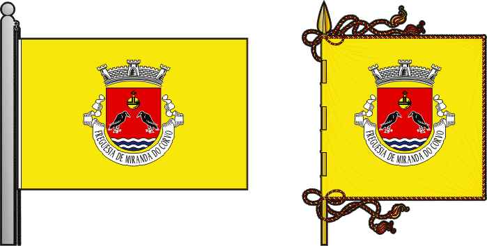 Bandeira e estandarte da freguesia de Miranda do Corvo - Miranda do Corvo civil parish, flag and banner Bandeira e estandarte da freguesia de Miranda do Corvo - Miranda do Corvo civil parish, flag and banner