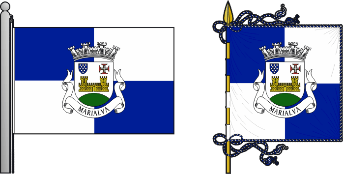 Bandeira e estandarte da freguesia de Marialva - Marialva civil parish, flag and banner Bandeira e estandarte da freguesia de Marialva - Marialva civil parish, flag and banner