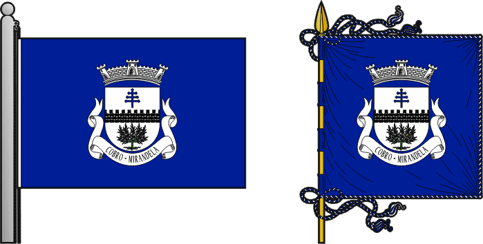 Bandeira e estandarte da freguesia de Cobro - Cobro civil parish, flag and banner Bandeira e estandarte da freguesia de Cobro - Cobro civil parish, flag and banner