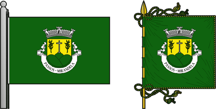 Bandeira e estandarte da freguesia de Passos - Passos civil parish, flag and banner Bandeira e estandarte da freguesia de Passos - Passos civil parish, flag and banner