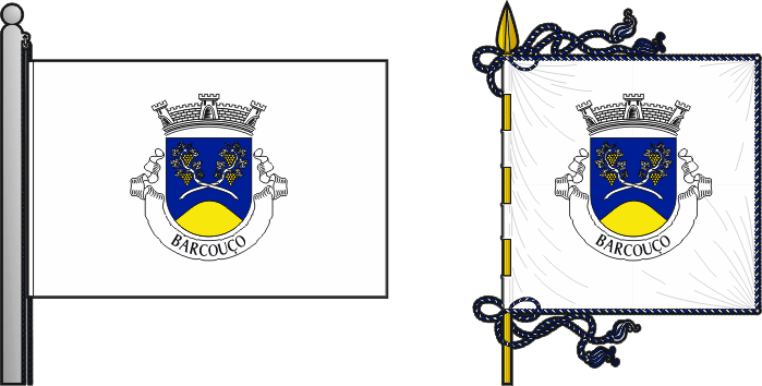 Bandeira e estandarte da freguesia de Barcouço - Barcouço civil parish, flag and banner Bandeira e estandarte da freguesia de Barcouço - Barcouço civil parish, flag and banner