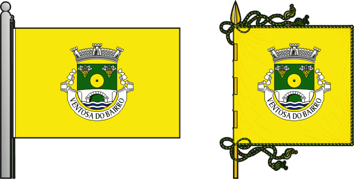 Bandeira e estandarte da antiga freguesia de Ventosa do Bairro - Ventosa do Bairro former civil parish, flag and banner Bandeira e estandarte da antiga freguesia de Ventosa do Bairro - Ventosa do Bairro former civil parish, flag and banner