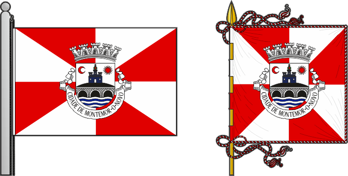 Bandeira e estandarte do município de Montemor-o-Novo - Montemor-o-Novo municipal flag and banner