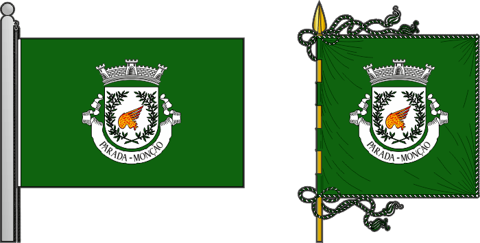 Bandeira e estandarte da antiga freguesia de Parada - Parada former civil parish, flag and banner Bandeira e estandarte da antiga freguesia de Parada - Parada former civil parish, flag and banner