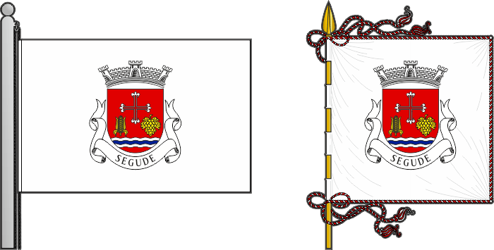 Bandeira e estandarte da freguesia de Segude - Segude civil parish, flag and banner Bandeira e estandarte da freguesia de Segude - Segude civil parish, flag and banner