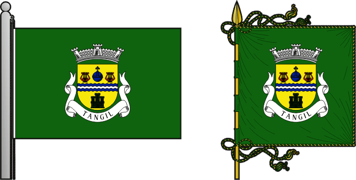 Bandeira e estandarte da freguesia de Tangil - Tangil civil parish, flag and banner Bandeira e estandarte da freguesia de Tangil - Tangil civil parish, flag and banner