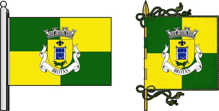 Bandeira e estandarte da freguesia de Brotas - Brotas civil parish, flag and banner Bandeira e estandarte da freguesia de Brotas - Brotas civil parish, flag and banner