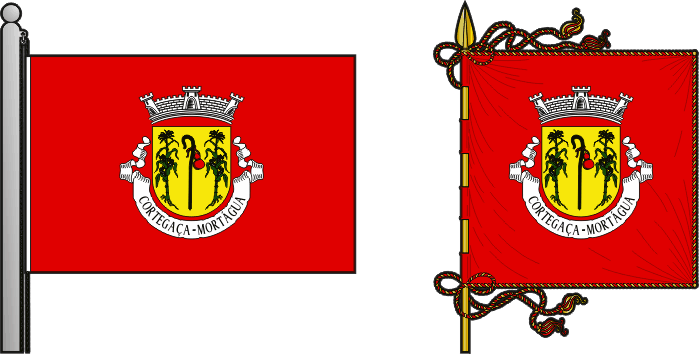 Bandeira e estandarte da antiga freguesia de Cortegaça - Cortegaça former civil parish, flag and banner Bandeira e estandarte da antiga freguesia de Cortegaça - Cortegaça former civil parish, flag and banner
