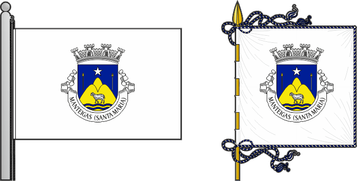 Bandeira e estandarte da freguesia de Manteigas (Santa Maria) - Manteigas (Santa Maria) civil parish, flag and banner Bandeira e estandarte da freguesia de Manteigas (Santa Maria) - Manteigas (Santa Maria) civil parish, flag and banner
