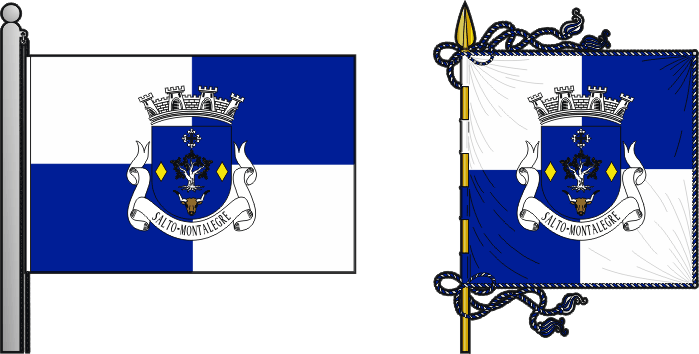 Bandeira e estandarte da freguesia de Salto - Salto civil parish, flag and banner Bandeira e estandarte da freguesia de Salto - Salto civil parish, flag and banner