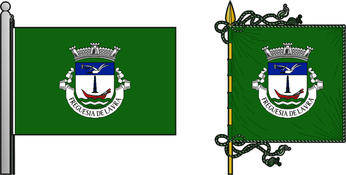 Bandeira e estandarte da antiga freguesia de Lavra - Lavra former civil parish, flag and banner Bandeira e estandarte da antiga freguesia de Lavra - Lavra former civil parish, flag and banner
