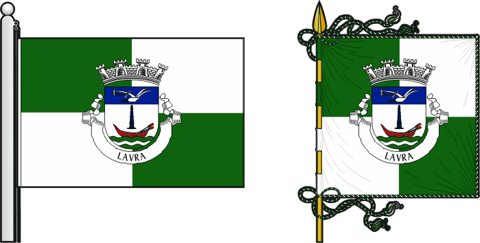 Bandeira e estandarte da antiga freguesia de Lavra - Lavra former civil parish, flag and banner Bandeira e estandarte da antiga freguesia de Lavra - Lavra former civil parish, flag and banner