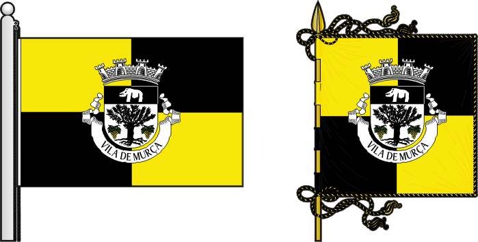 Bandeira e estandarte do Município de Murça - Murça municipal flag and banner Bandeira e estandarte do Município de Murça - Murça municipal flag and banner