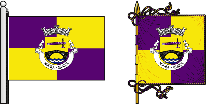Bandeira e estandarte da antiga freguesia de Noura - Noura former civil parish, flag and banner Bandeira e estandarte da antiga freguesia de Noura - Noura former civil parish, flag and banner