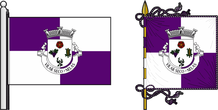Bandeira e estandarte da freguesia de Vilar Seco - Vilar Seco civil parish, flag and banner Bandeira e estandarte da freguesia de Vilar Seco - Vilar Seco civil parish, flag and banner