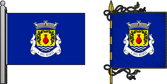 Bandeira e estandarte da freguesia de A dos Negros - A dos Negros civil parish, flag and banner Bandeira e estandarte da freguesia de A dos Negros - A dos Negros civil parish, flag and banner