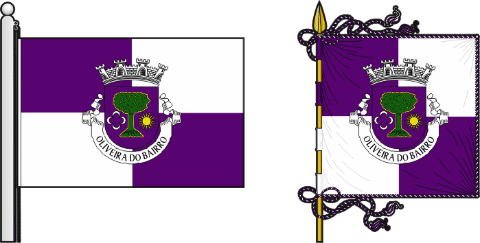 Bandeira e estandarte do Município de Oliveira do Bairro - Oliveira do Bairro municipal flag and banner Bandeira e estandarte do Município de Oliveira do Bairro - Oliveira do Bairro municipal flag and banner