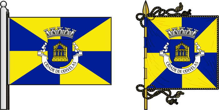 Bandeira e estandarte da freguesia de Odivelas - Odivelas civil parish, flag and banner