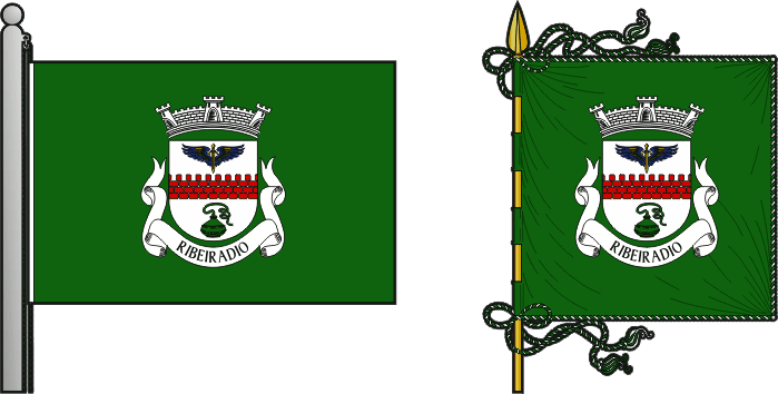 Bandeira e estandarte da freguesia de Ribeiradio - Ribeiradio civil parish, flag and banner Bandeira e estandarte da freguesia de Ribeiradio - Ribeiradio civil parish, flag and banner