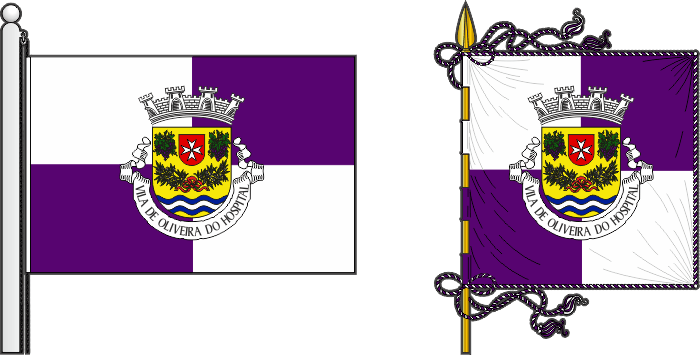 Bandeira e estandarte do Município de Oliveira do Hospital - Oliveira do Hospital municipal flag and banner Bandeira e estandarte do Município de Oliveira do Hospital - Oliveira do Hospital municipal flag and banner