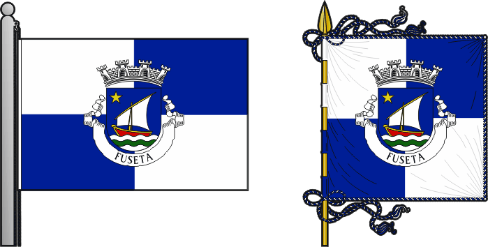 Bandeira e estandarte da antiga freguesia da Fuseta - Fuseta former civil parish, flag and banner Bandeira e estandarte da antiga freguesia da Fuseta - Fuseta former civil parish, flag and banner