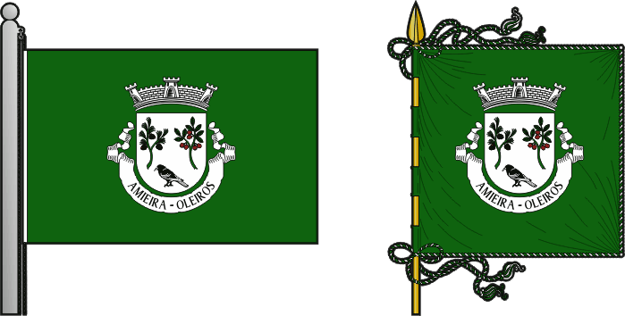 Bandeira e estandarte da antiga freguesia de Amieira - Amieira former civil parish, flag and banner Bandeira e estandarte da antiga freguesia de Amieira - Amieira former civil parish, flag and banner
