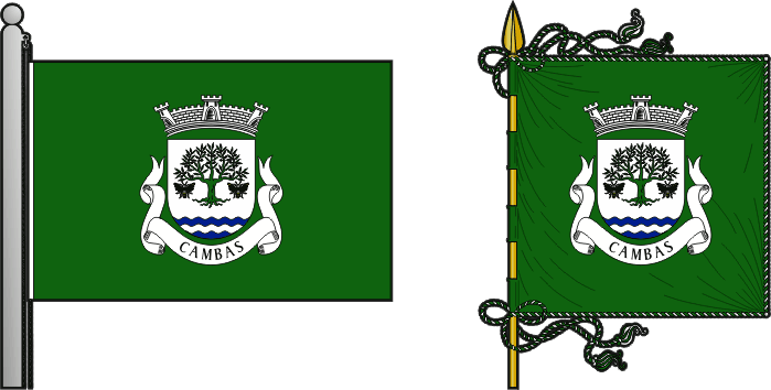 Bandeira e estandarte da freguesia de Cambas - Cambas civil parish, flag and banner Bandeira e estandarte da freguesia de Cambas - Cambas civil parish, flag and banner