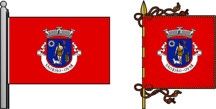 Bandeira e estandarte da antiga freguesia de São João - São João former civil parish, flag and banner Bandeira e estandarte da antiga freguesia de São João - São João former civil parish, flag and banner