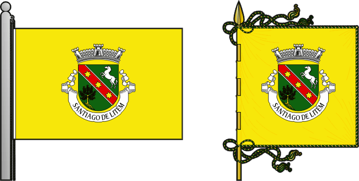 Bandeira e estandarte da antiga freguesia de Santiago de Litém - Santiago de Litém former civil parish, flag and banner Bandeira e estandarte da antiga freguesia de Santiago de Litém - Santiago de Litém former civil parish, flag and banner