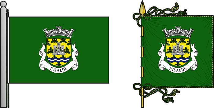 Bandeira e estandarte da antiga freguesia de Insalde - Insalde former civil parish, flag and banner Bandeira e estandarte da antiga freguesia de Insalde - Insalde former civil parish, flag and banner