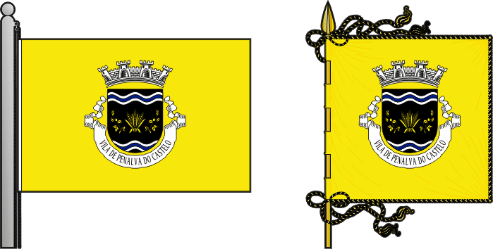 Bandeira e estandarte do Município de Penalva do Castelo - Penalva do Castelo municipal flag and banner Bandeira e estandarte do Município de Penalva do Castelo - Penalva do Castelo municipal flag and banner