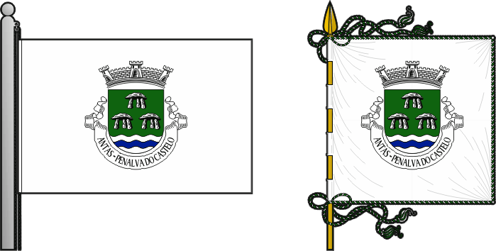 Bandeira e estandarte da antiga freguesia de Antas - Antas former civil parish, flag and banner