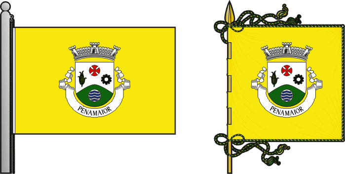 Bandeira e estandarte da freguesia de Penamaior - Penamaior civil parish, flag and banner Bandeira e estandarte da freguesia de Penamaior - Penamaior civil parish, flag and banner
