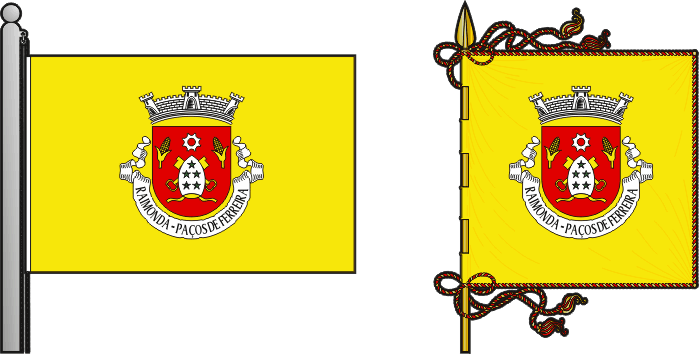 Bandeira e estandarte da freguesia de Raimonda - Raimonda civil parish, flag and banner Bandeira e estandarte da freguesia de Raimonda - Raimonda civil parish, flag and banner