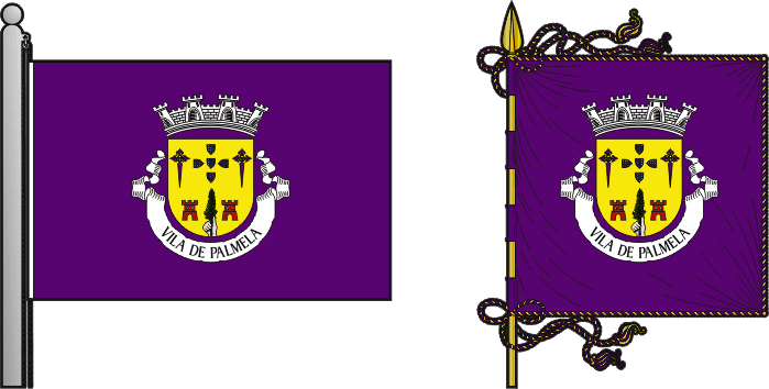 Bandeira e estandarte do município de Palmela - Palmela Municipality flag and banner Bandeira e estandarte do município de Palmela - Palmela Municipality flag and banner