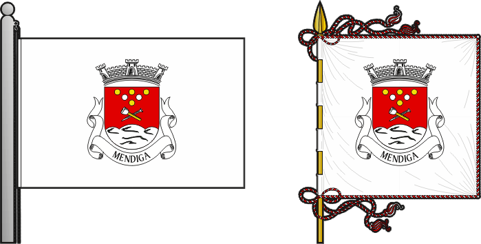 Bandeira e estandarte da antiga freguesia de Mendiga - Mendiga former civil parish, flag and banner Bandeira e estandarte da antiga freguesia de Mendiga - Mendiga former civil parish, flag and banner