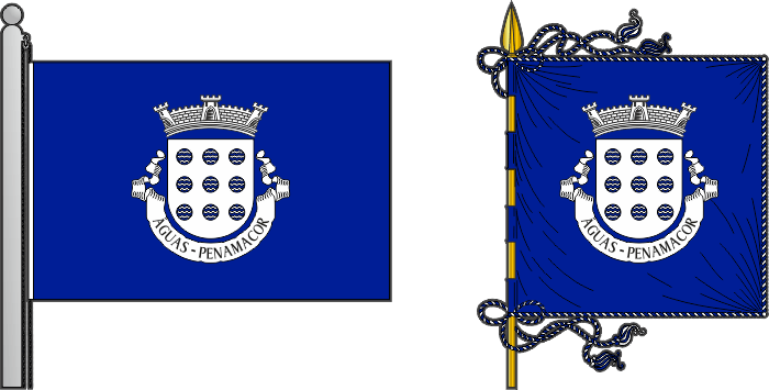 Bandeira e estandarte da antiga freguesia de Águas - Águas former civil parish, flag and banner Bandeira e estandarte da antiga freguesia de Águas - Águas former civil parish, flag and banner