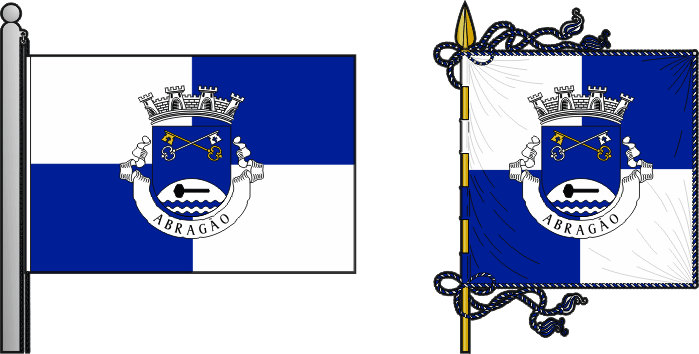 Bandeira e estandarte da freguesia de Abragão - Abragão civil parish, flag and banner Bandeira e estandarte da freguesia de Abragão - Abragão civil parish, flag and banner