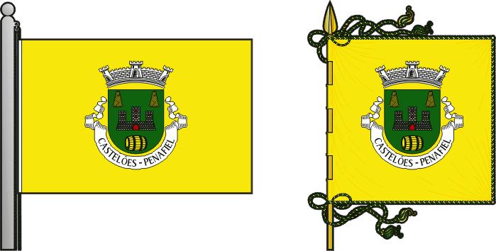 Bandeira e estandarte da freguesia de Castelões - Castelões civil parish, flag and banner Bandeira e estandarte da freguesia de Castelões - Castelões civil parish, flag and banner