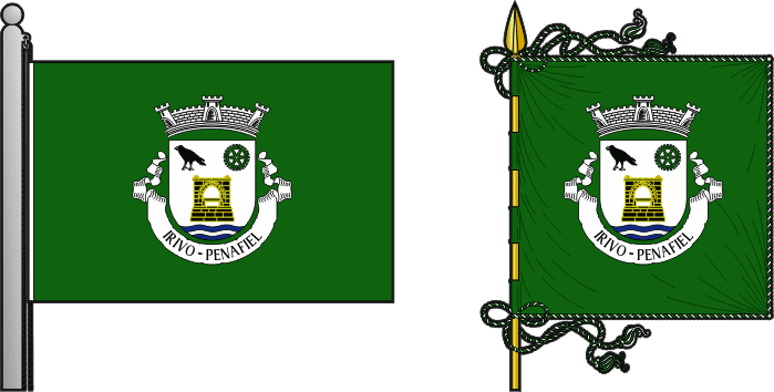 Bandeira e estandarte da freguesia de Irivo - Irivo civil parish, flag and banner Bandeira e estandarte da freguesia de Irivo - Irivo civil parish, flag and banner