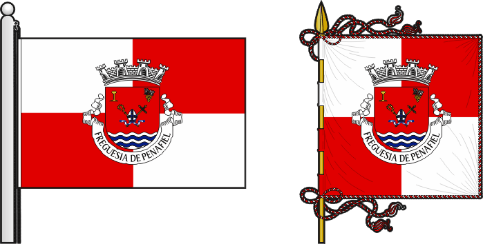 Bandeira e estandarte da Freguesia de Penafiel - Penafiel civil parish, flag and banner Bandeira e estandarte da Freguesia de Penafiel - Penafiel civil parish, flag and banner